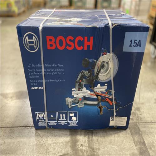 DALLAS LOCATION- Bosch 15 Amp 12 in. Corded Dual-Bevel Sliding Glide Miter Saw
