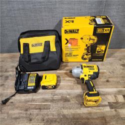 HOUSTON LOCATION - AS-IS Dewalt 20V MAX Lithium-Ion Cordless 1/2 in. Impact Wrench Kit W/ BATTERY & CHARGER