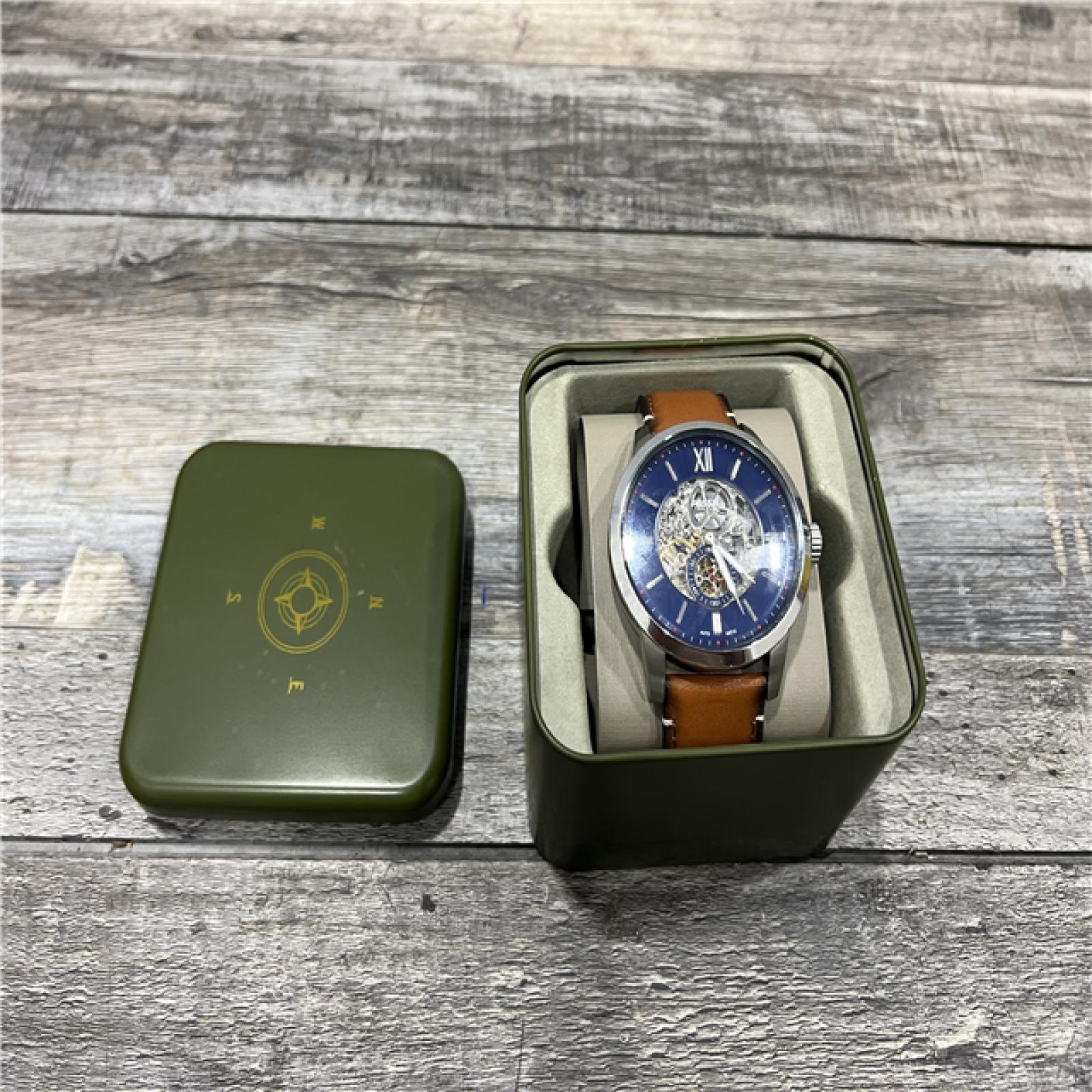 AS-IS Townsman Brown Leather Strap Watch 48mm - Brown - Fossil Watches