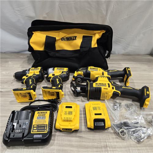 AS-IS DeWalt 20V MAX ATOMIC Cordless Brushless 4-Tool Combo Kit