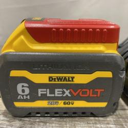 AS-IS DEWALT FLEXVOLT 20V/60V MAX Lithium-Ion 6.0Ah Battery Pack with 6 Amp Output Charger