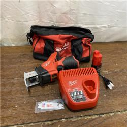 AS-IS Milwaukee 2420-21 - M12 Fuel Hackzall 1/2  12V 1.5Ah Cordless Straight Handle Reciprocating Saw Kit