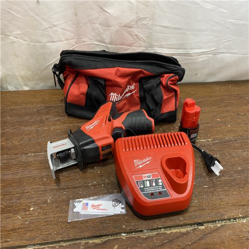 AS-IS Milwaukee 2420-21 - M12 Fuel Hackzall 1/2  12V 1.5Ah Cordless Straight Handle Reciprocating Saw Kit