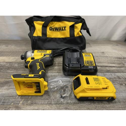 AS-IS DEWALT Atomic 20V Max Lithium-Ion Brushless Cordless Compact 1/4 in. Impact Driver Kit