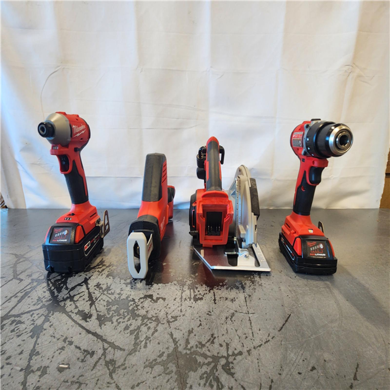 AS-IS- Milwaukee M18 Cordless Brushless 4 Tool Combo Kit
