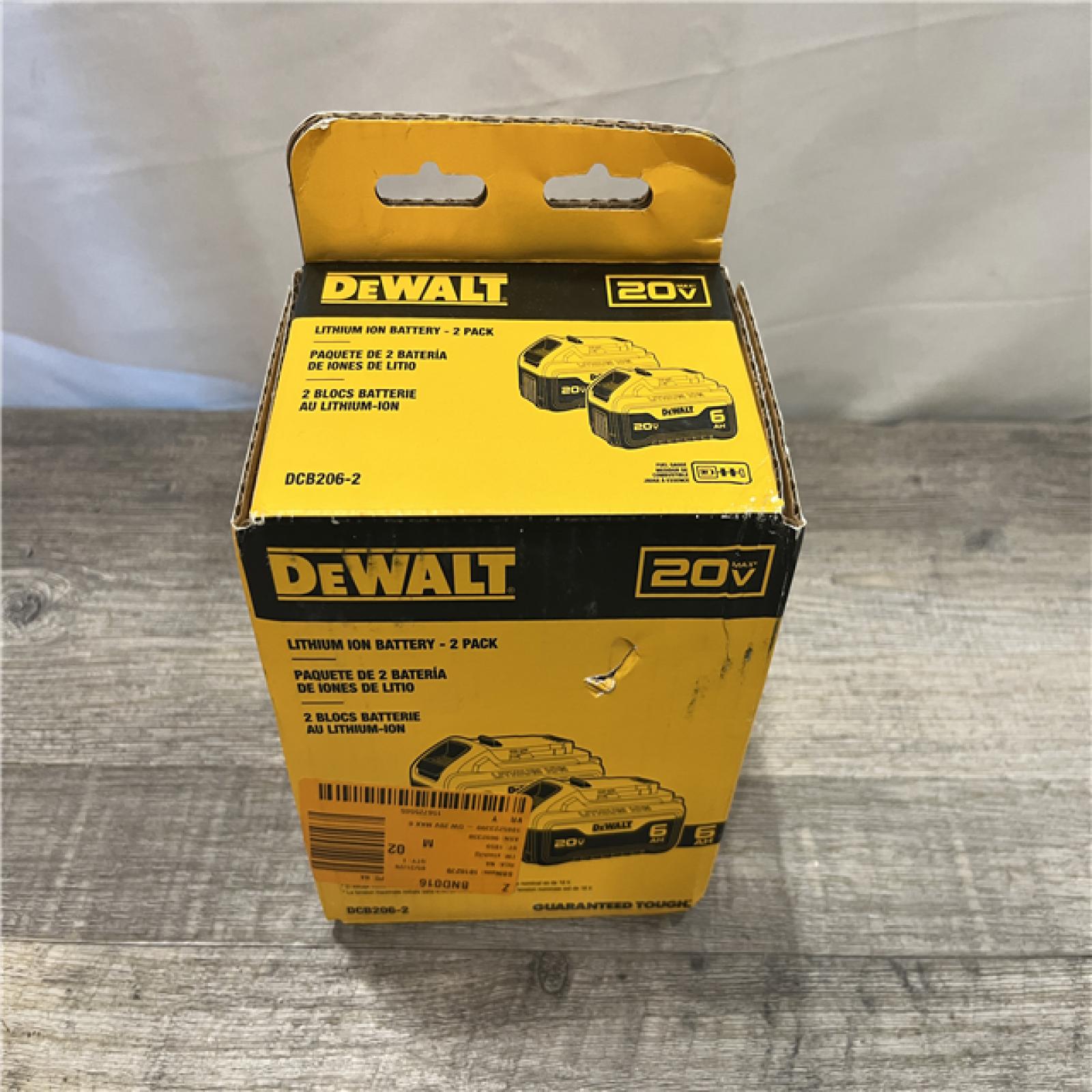 NEW - DEWALT 20V MAX Lithium-Ion 6.0Ah Battery (2-Pack)