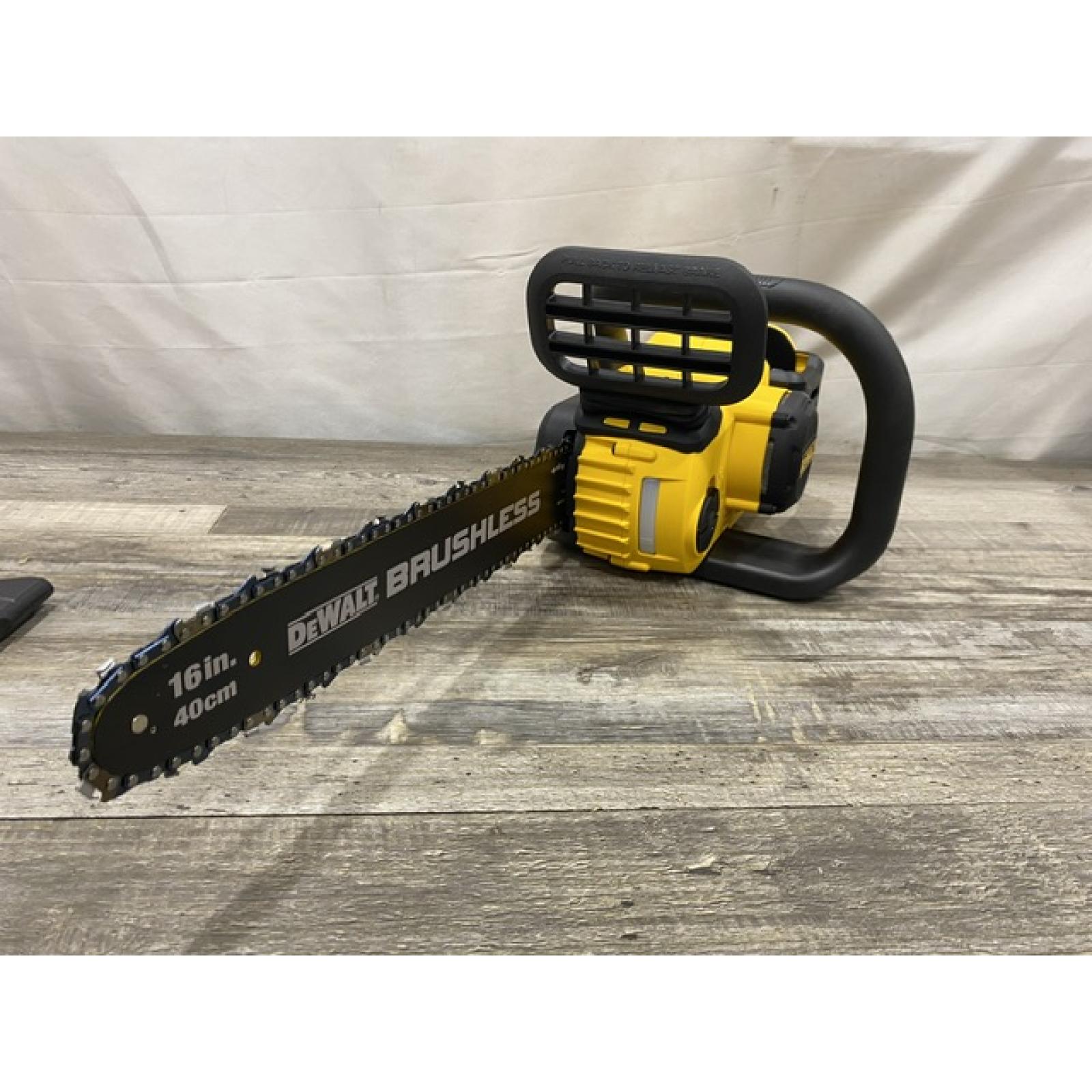 AS-IS DEWALT FLEXVOLT 60V MAX 16in. Brushless Cordless Battery Powered Chainsaw (Tool Only)