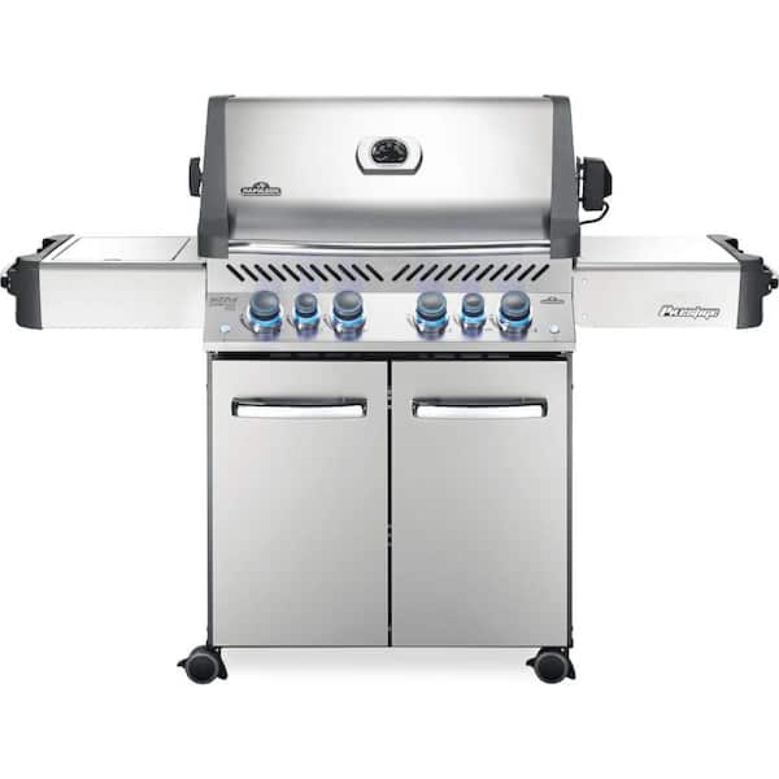 Phoenix NEW NAPOLEON Prestige 500 4-Burner Propane Gas Grill in Stainless Steel with Infrared Side and Rear Burners and Rotisserie Kit (SEALED)