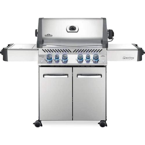 Phoenix NEW NAPOLEON Prestige 500 4-Burner Propane Gas Grill in Stainless Steel with Infrared Side and Rear Burners and Rotisserie Kit (SEALED)