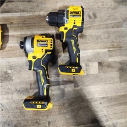 HOUSTON LOCATION - AS-IS Dewalt DCK225D2 20V MAX ATOMIC Brushless Compact Lithium-Ion 1/2 in. Cordless Drill Driver and 1/4 in. Impact Driver Combo Kit with 2 Batteries 2 Ah