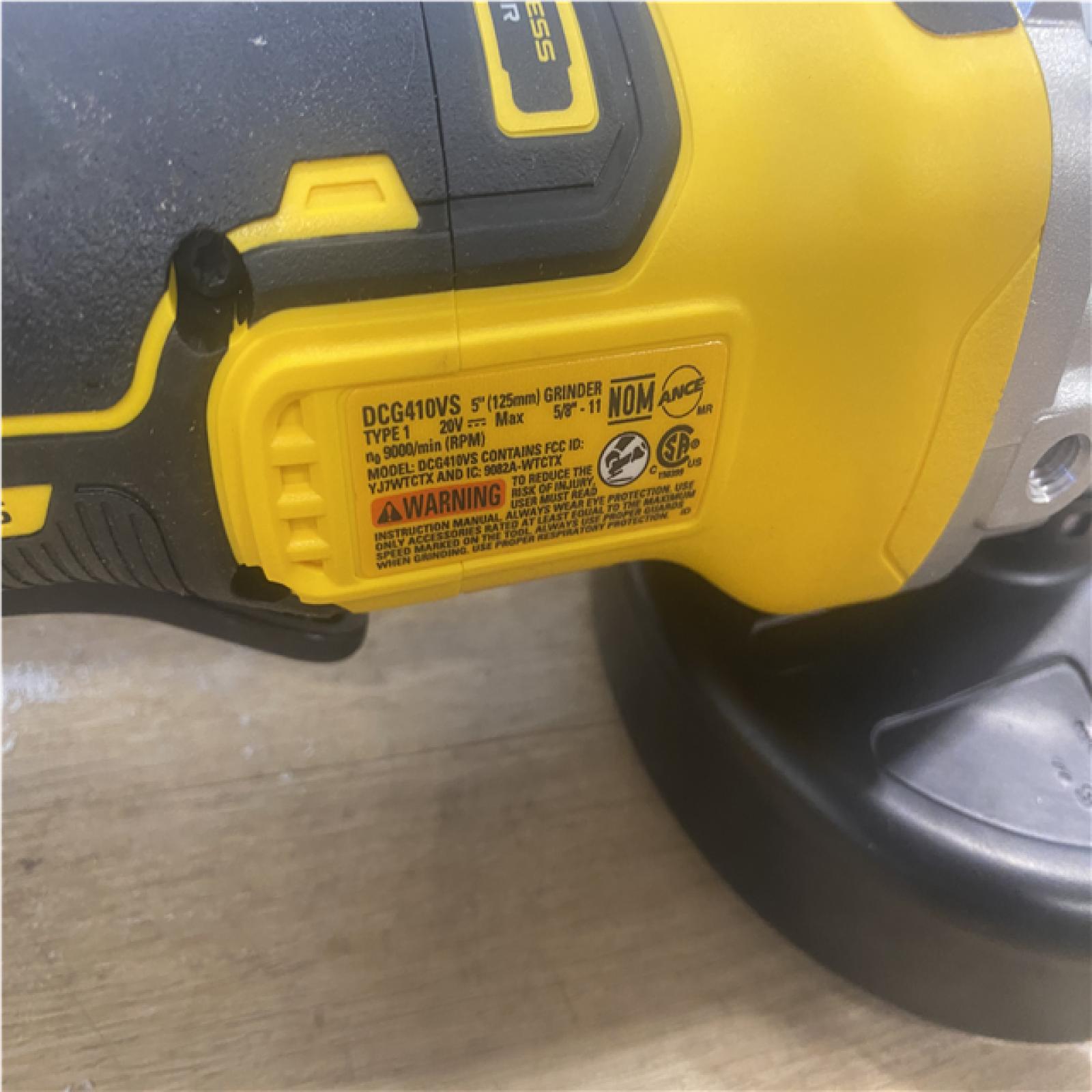 AS-IS DEWALT 20V XR Cordless 4-1/2. in. to 5 in. Variable Speed Angle Grinder (Tool Only)