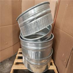 Phoenix AS-IS Behlen Country 36 in. x 12 in. Round Galvanized Steel Wood Fire Ring Pallet (6-Rings)