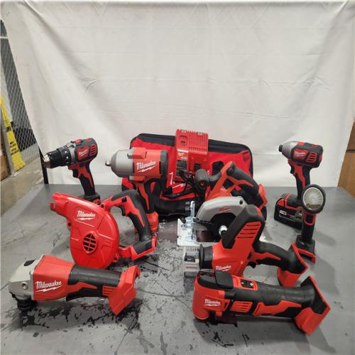 AS-IS- Milwaukee 18-Volt Lithium-Ion Cordless (9-Tool) Combo Kit