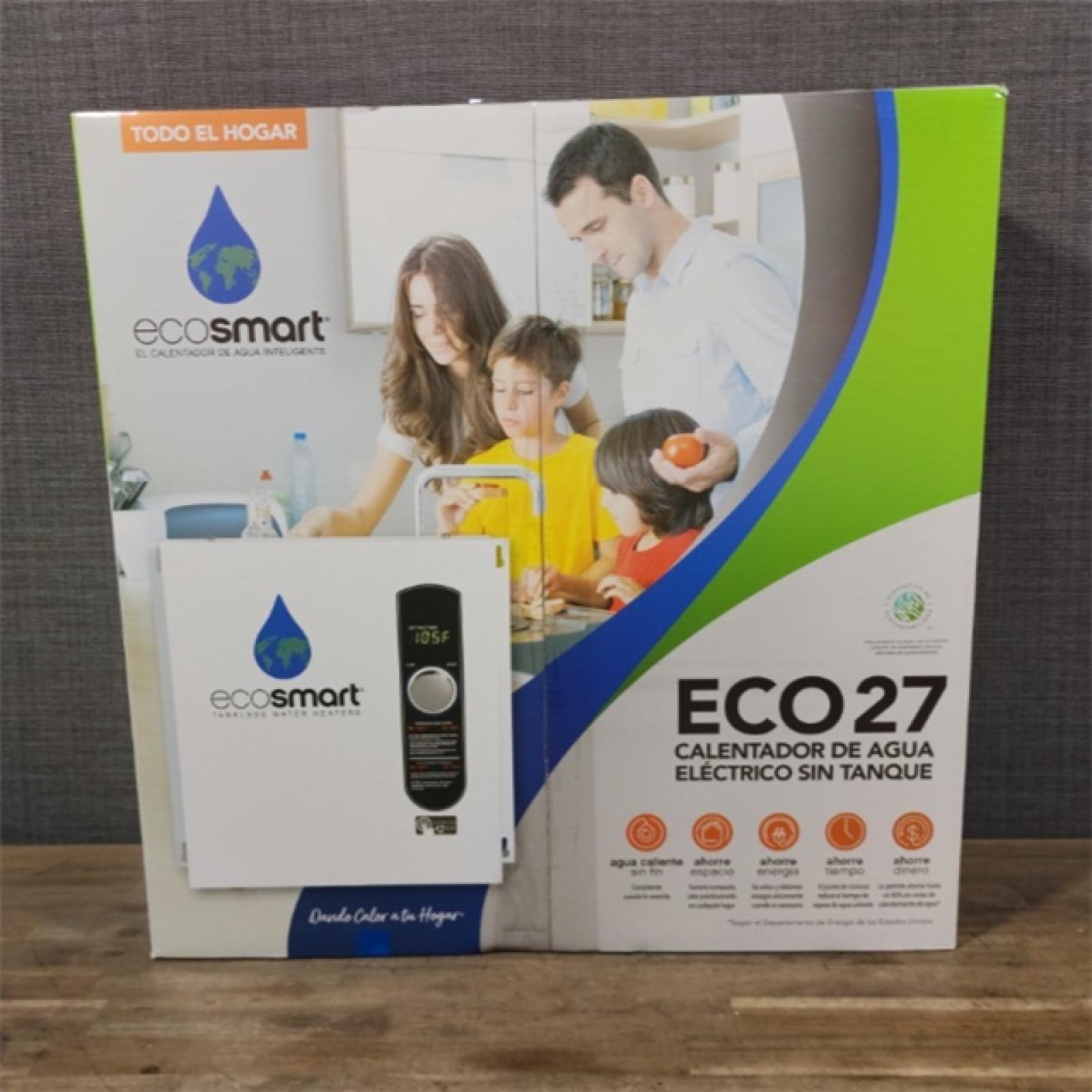 HOUSTON LOCATION - AS-IS (NEW) ECOSMART ECO27 TANKLESS ELECTRIC WATER HEATER