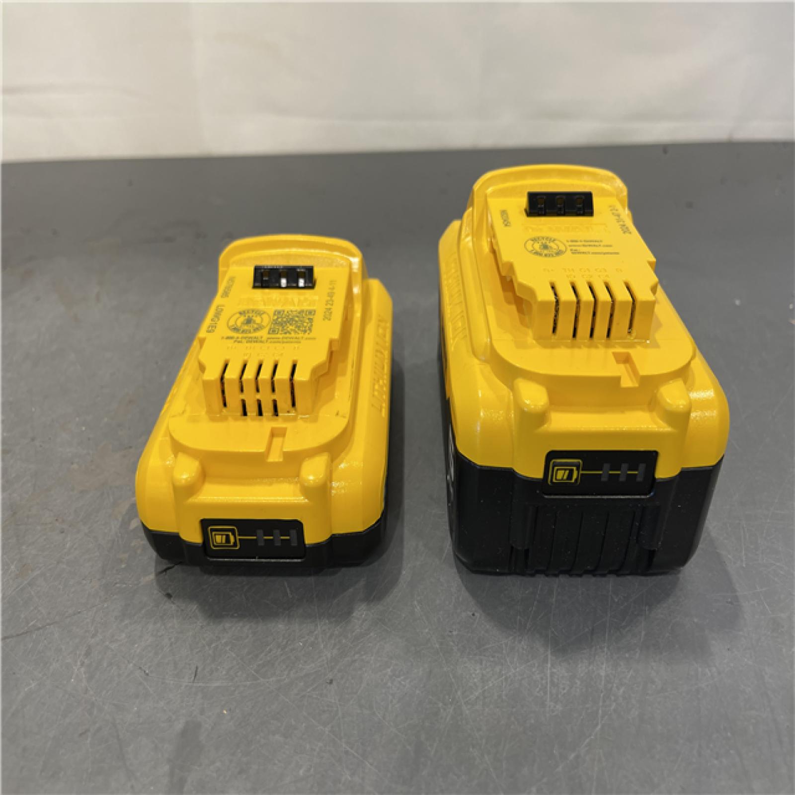 AS-IS - DEWALT 20V MAX Lithium-Ion 6.0Ah and 4.0Ah Battery and Charger Starter Kit