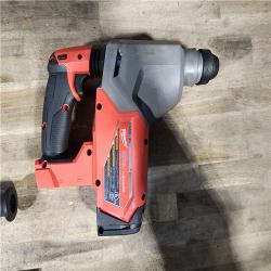 HOUSTON LOCATION - AS-IS Milwaukee M18 FUEL 18V Lithium-Ion Brushless Cordless 1 in. SDS-Plus Rotary Hammer W/ BATTERY & CHARGER