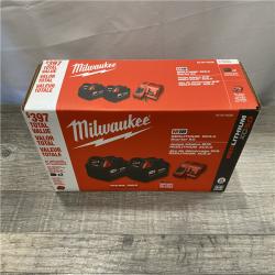NEW - Milwaukee 18-Volt Lithium-Ion XC Starter Kit with Two 5.0Ah Batteries and Charger
