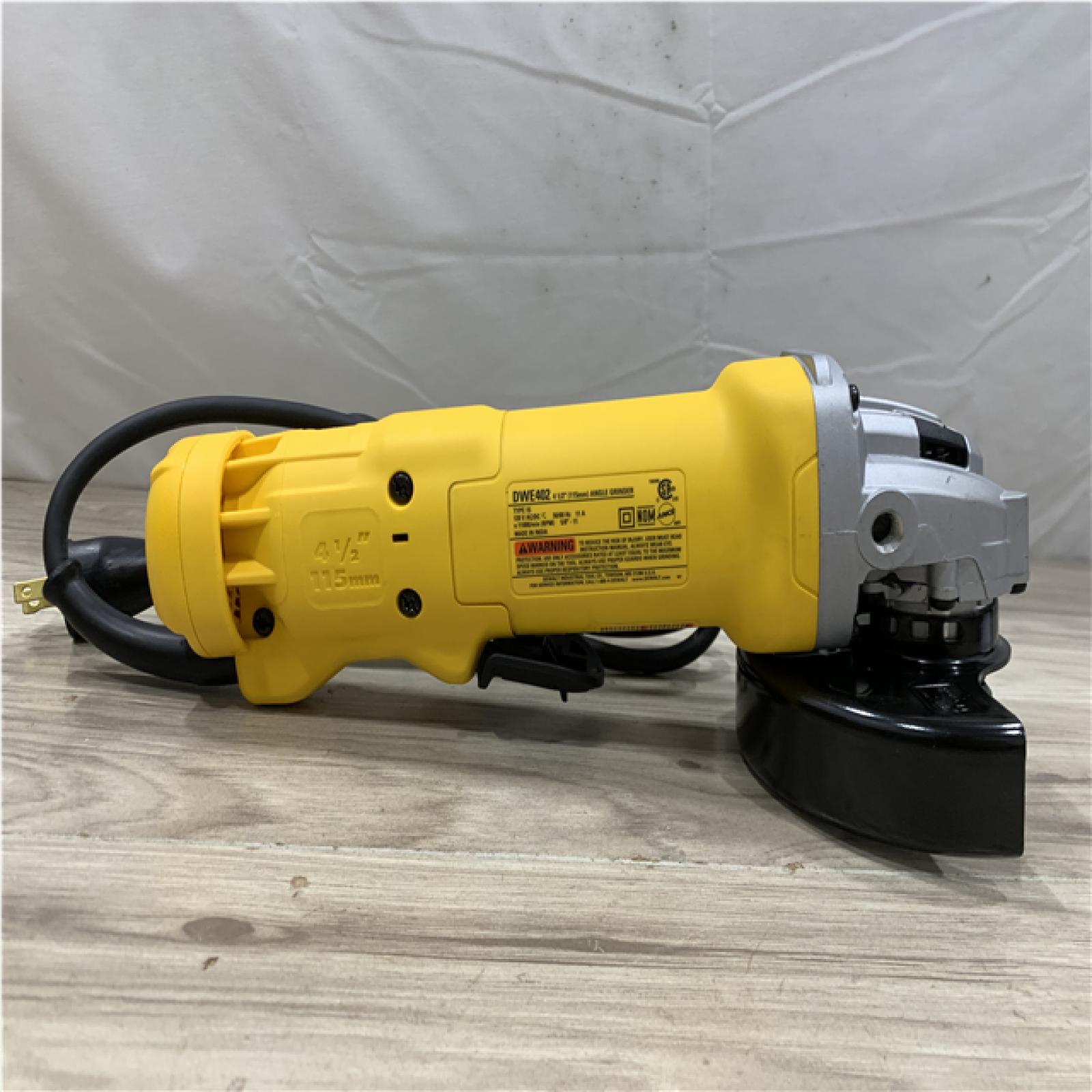 AS-IS DEWALT 11 Amp Corded 4.5 in. Small Angle Grinder
