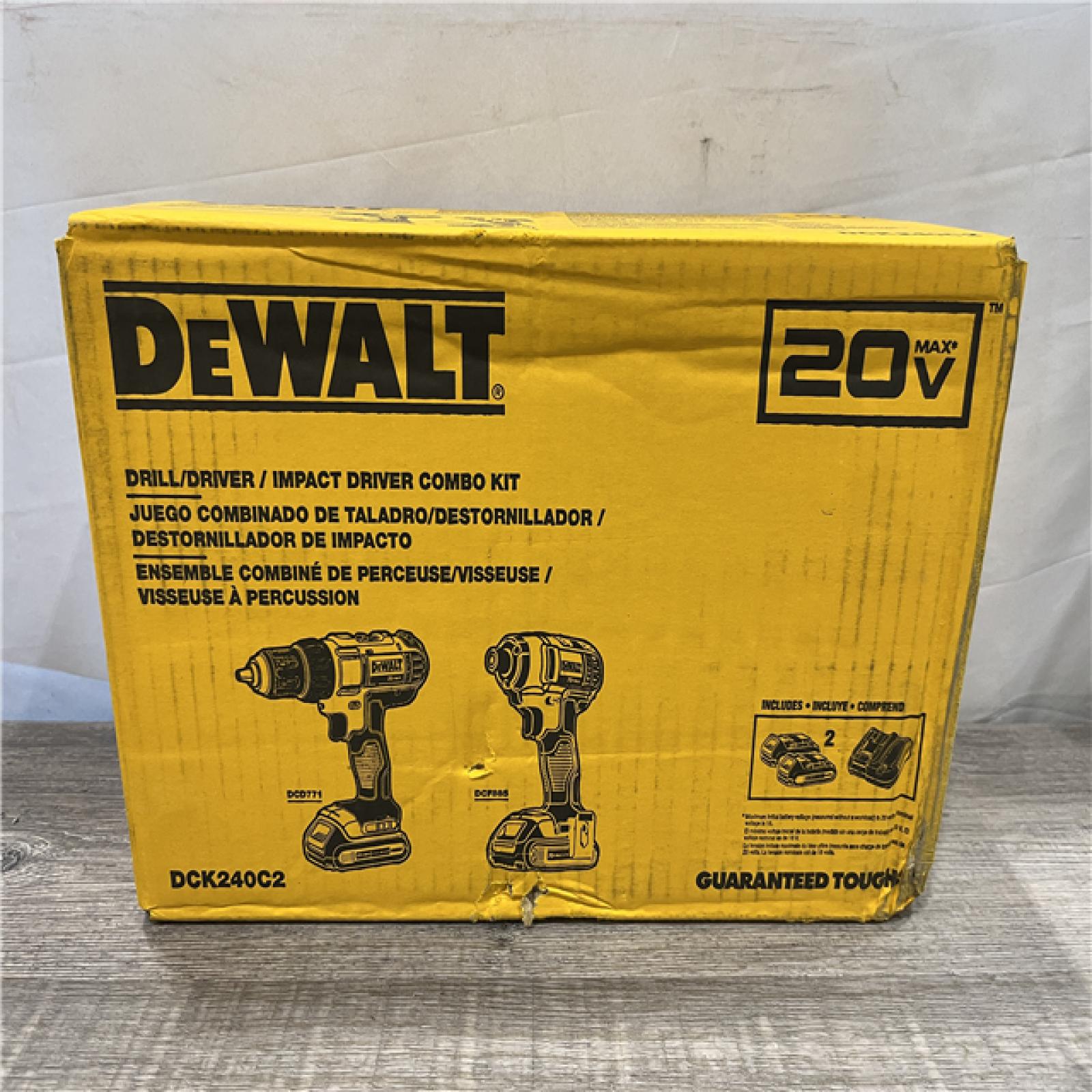 NEW - DEWALT 20V MAX Cordless Drill/Impact 2 Tool Combo Kit