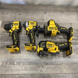 AS-IS DEWALT ATOMIC 20-Volt Lithium-Ion Cordless Brushless (4-Tool) Combo Kit