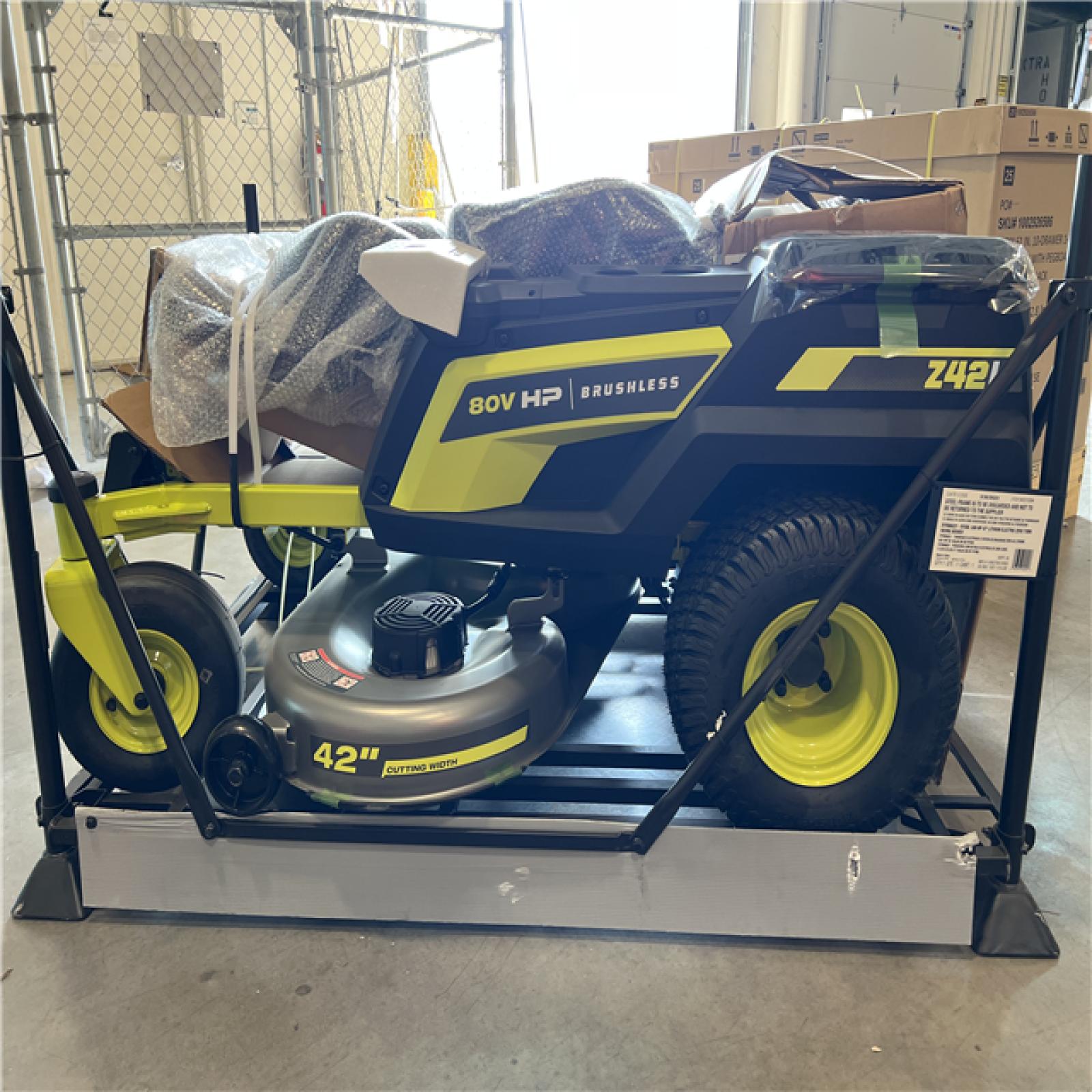 DALLAS LOCATION- RYOBI 80V HP Brushless 42 in. Battery Electric Cordless Zero Turn Riding Mower (2) 80V Batteries (2) 40V Batteries and Charger