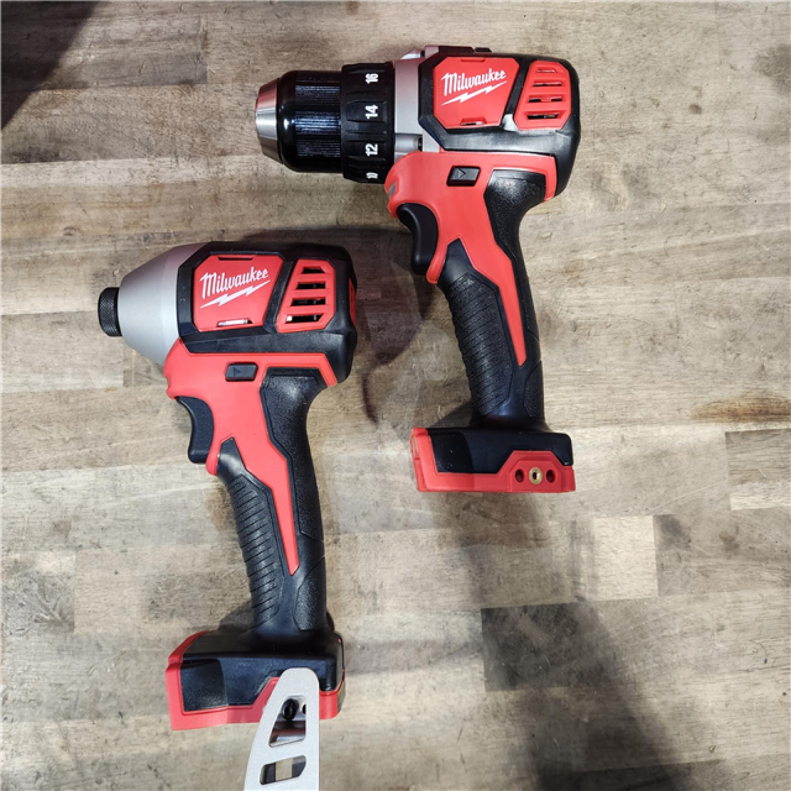 HOUSTON LOCATION - AS-IS Milwaukee 18V Cordless Brushed 2-Tool Drill/Driver and Impact Driver Kit