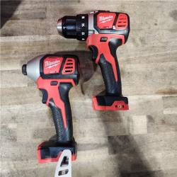 HOUSTON LOCATION - AS-IS Milwaukee 18V Cordless Brushed 2-Tool Drill/Driver and Impact Driver Kit