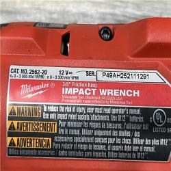 AS-IS Milwaukee FUEL 12V Li-Ion Brushless Cordless Stubby 3/8 in. Impact Wrench Kit