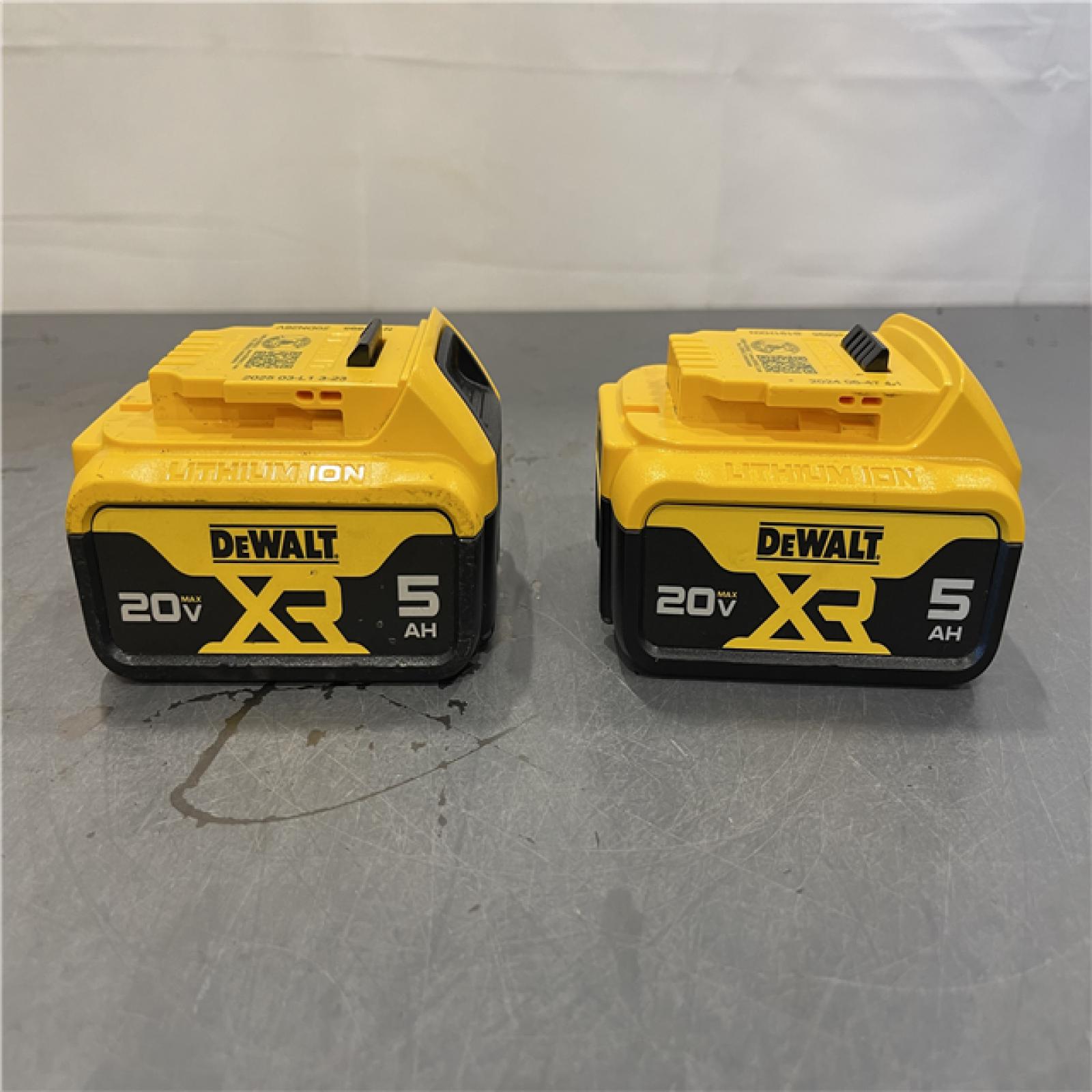 AS-IS - DEWALT 20V MAX XR Premium Lithium-Ion 5.0Ah Battery Pack (2 Pack)