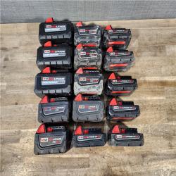 HOUSTON LOCATION - AS-IS MILWAUKEE BATTERY PACK QTY - 15