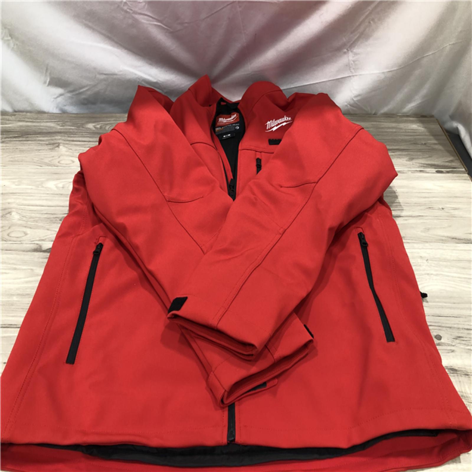 AS-IS Milwaukee Men's X-Large M12 12V Lithium-Ion Cordless TOUGHSHELL Red Heated Jacket Kit