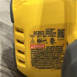 AS-IS DEWALT 20V MAX Cordless Brushless 7-1/4 in. Sidewinder Style Circular Saw with FLEXVOLT ADVANTAGE (Tool Only)