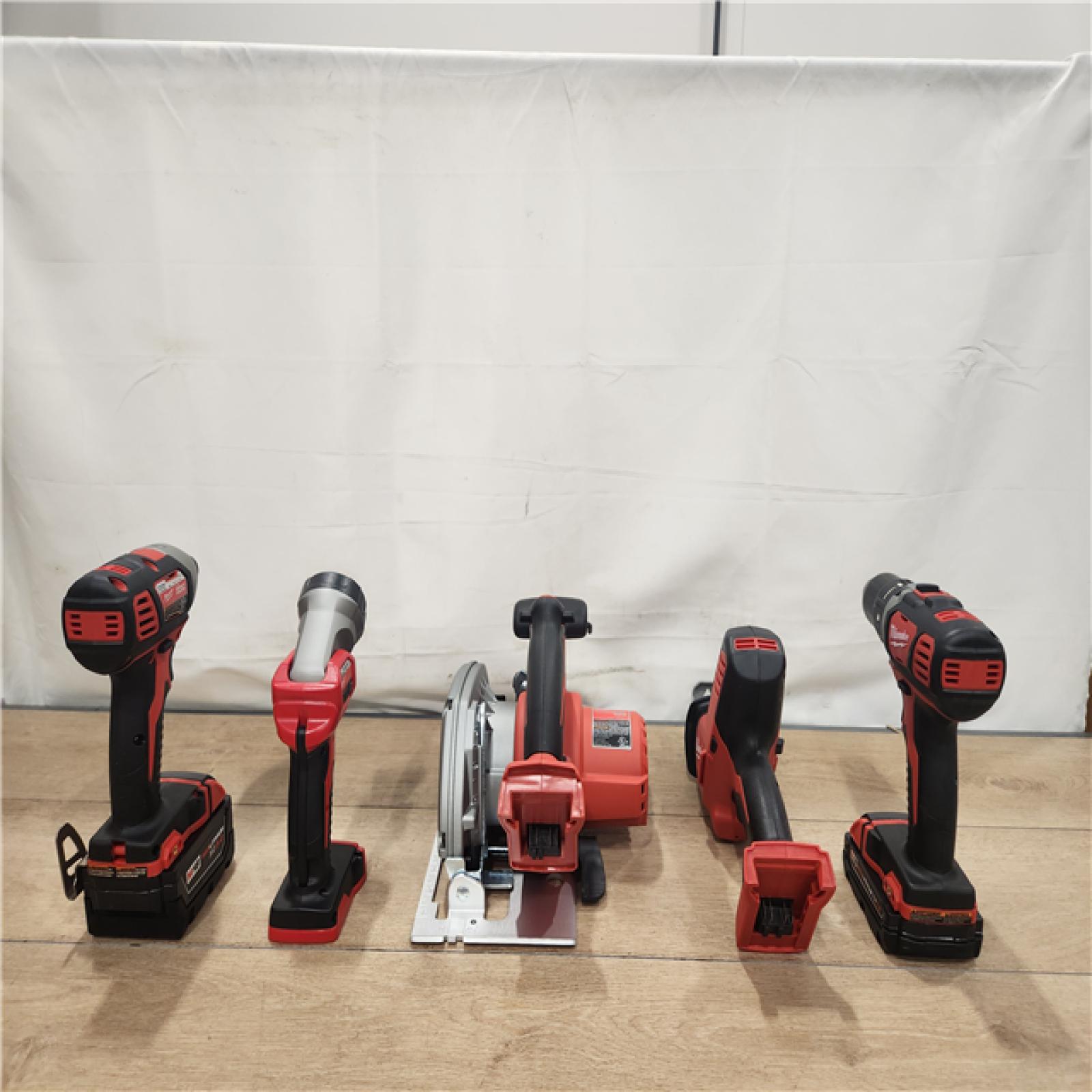 AS-IS- Milwaukee 18V Lithium-Ion Cordless (5-Tool) Combo Kit