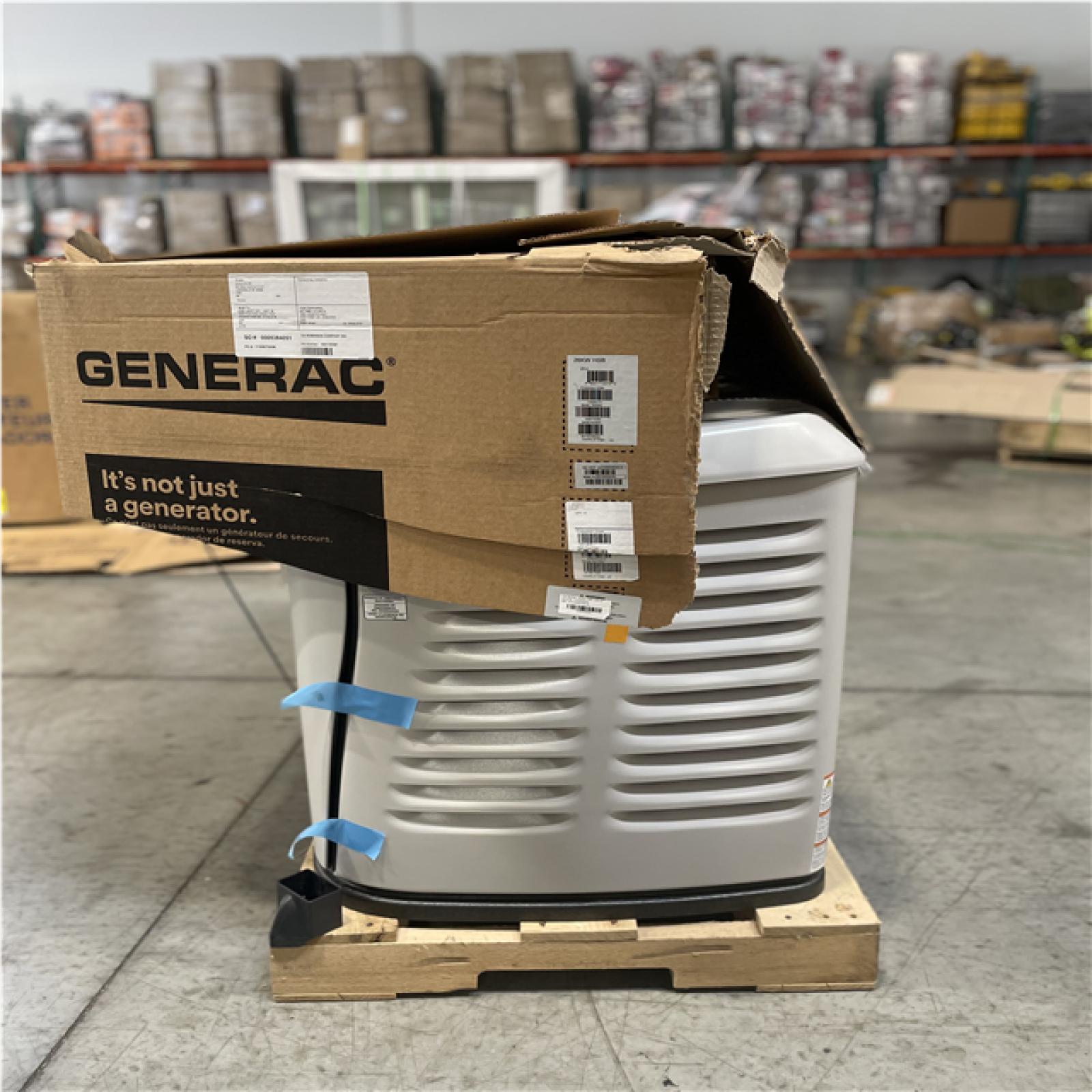 DALLAS LOCATION- AS IS GENERAC 26kW Air-Cooled Generator and 200 Amp Transfer Switch w/ Smart Monitoring