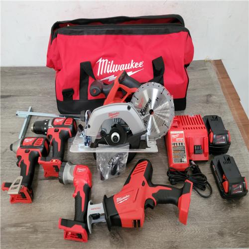 CALIFORNIA NEW MILWAUKEE M18 5-TOOL COMBO KIT (2 BATTERIES  1 CHARGER  AND BAG INCLUDED)