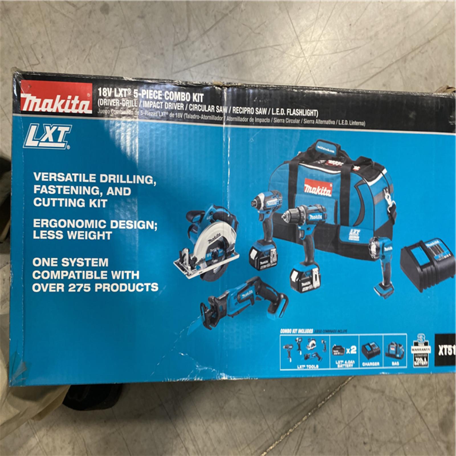 18-Volt LXT Lithium-Ion Cordless Combo Kit (5-Tool) with (2) 3.0 Ah Batteries, Rapid Charger and Tool Bag