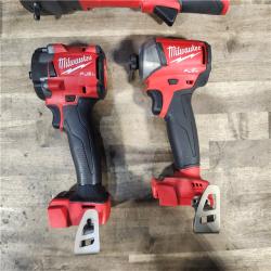 HOUSTON LOCATION - AS-IS MILWAUKEE 4 TOOL COMBO KIT W/ (2) BATTERY & CHARGER