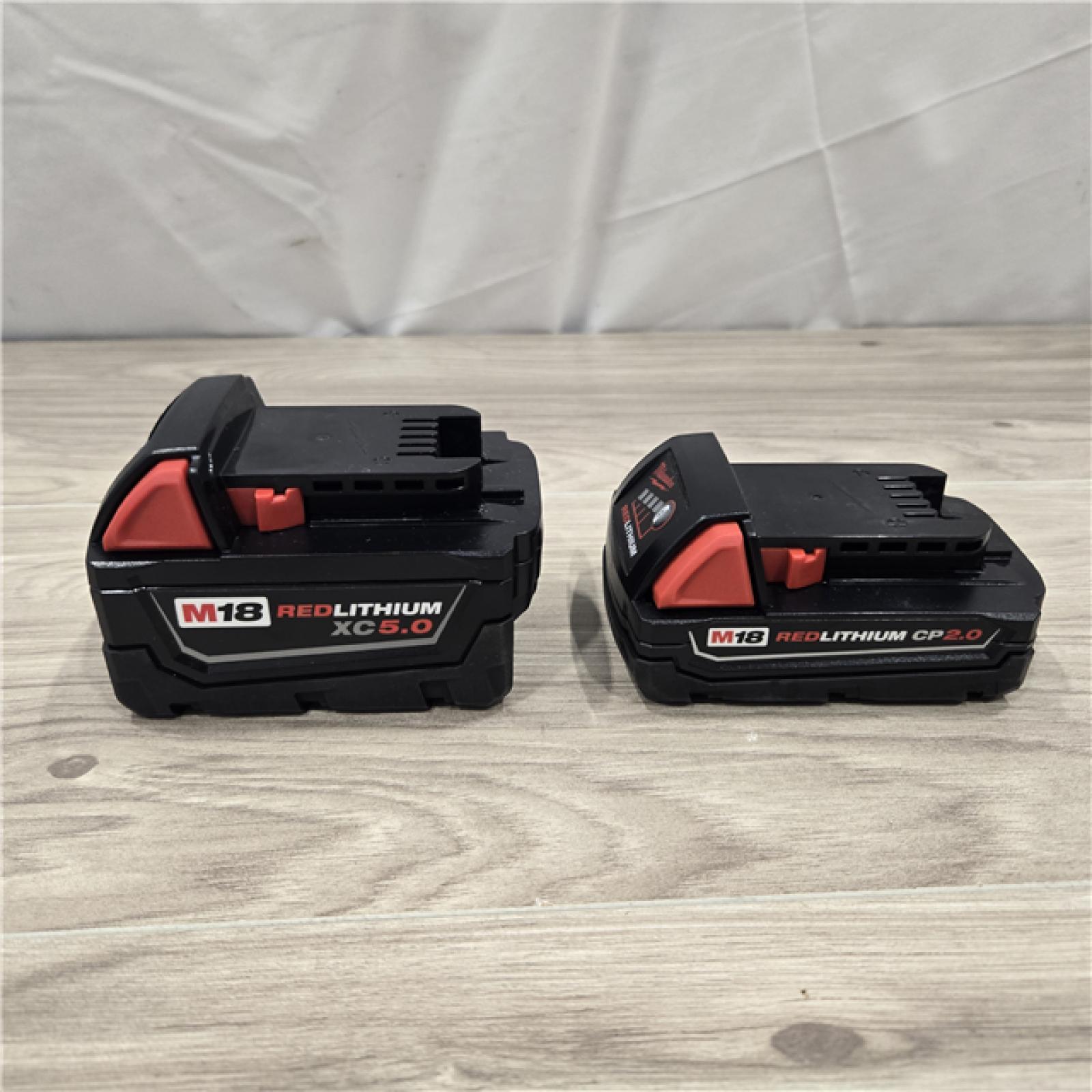 AS-IS Milwaukee M18 18V Starter Kit with One 5.0 Ah and One 2.0 Ah Battery and Charger