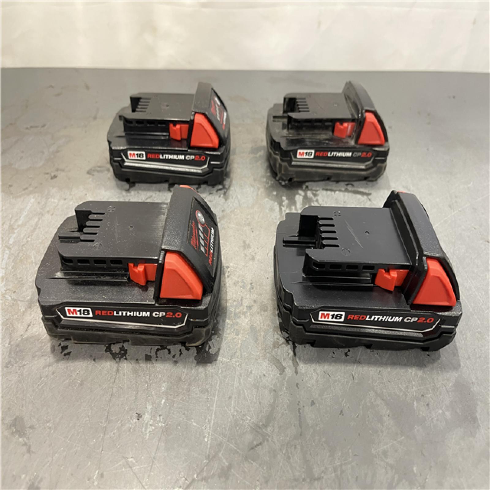 AS-IS - Milwaukee M18 18-Volt Lithium-Ion Compact Battery Pack Kit 2.0Ah (4-Pack)