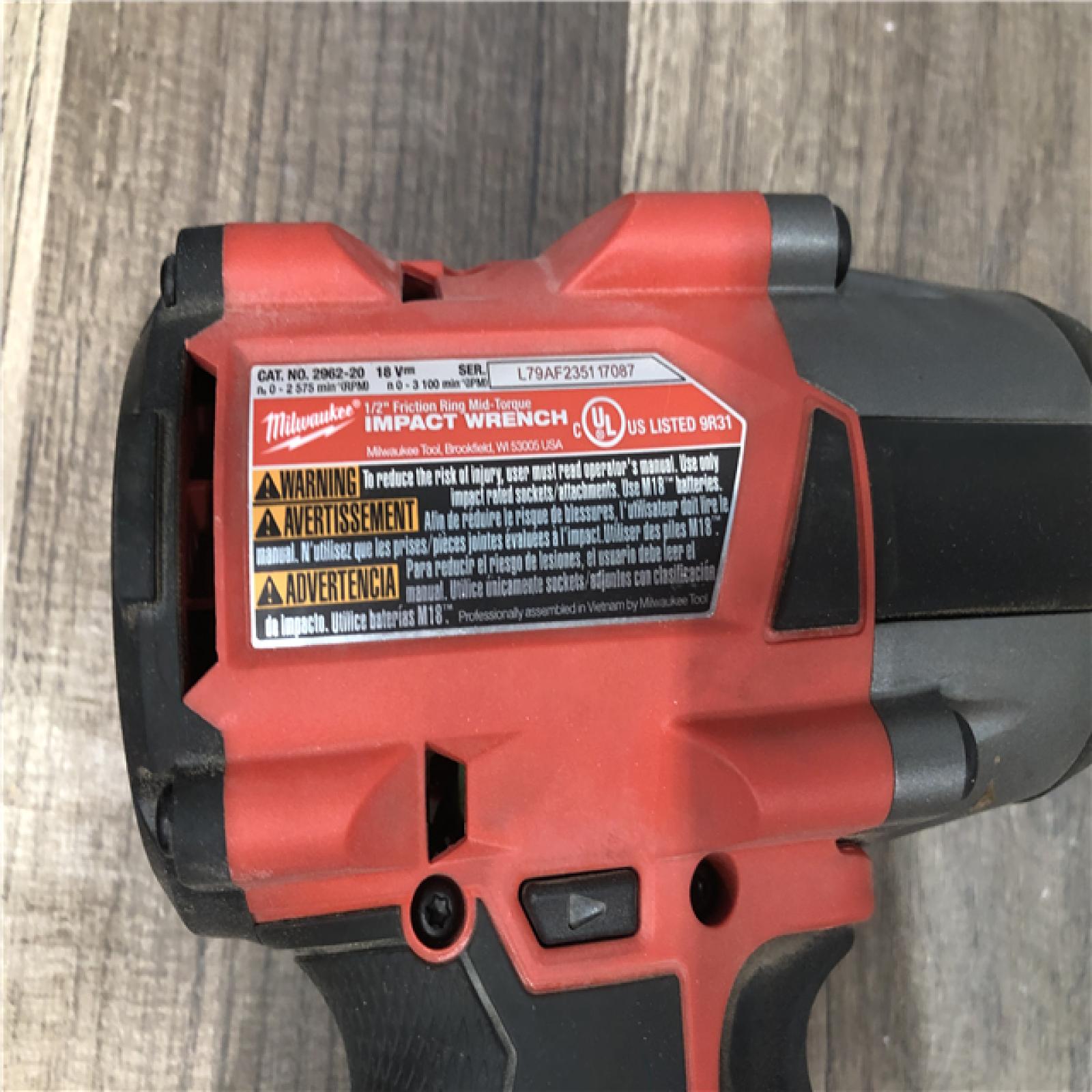 AS-IS Milwaukee FUEL Gen-2 18V Lithium-Ion Brushless Cordless Mid Torque 1/2 in. Impact Wrench w/Friction Ring (Tool-Only)