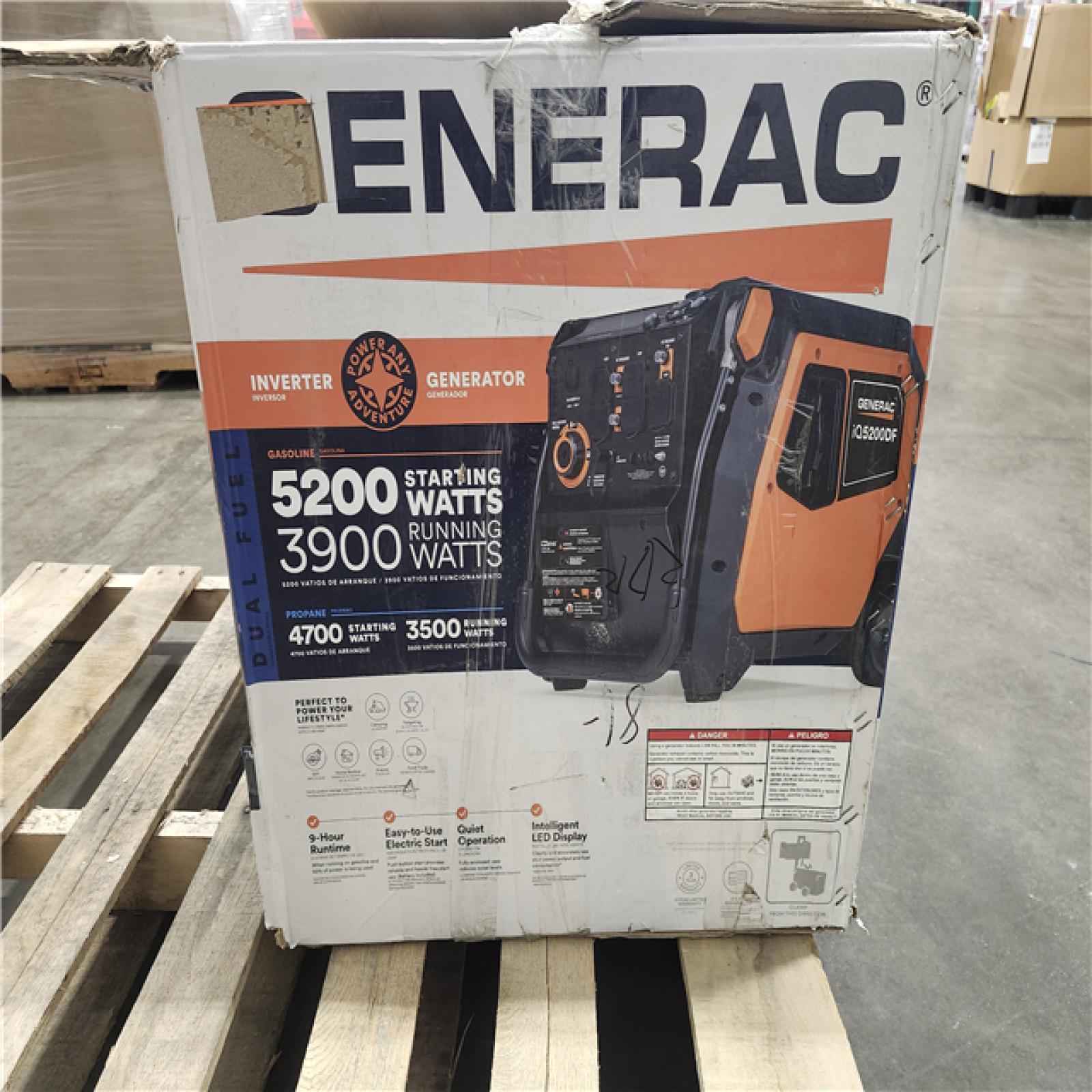 Dallas Location - As-Is Generac 5200 Watt  Inverter Generator G0089470
