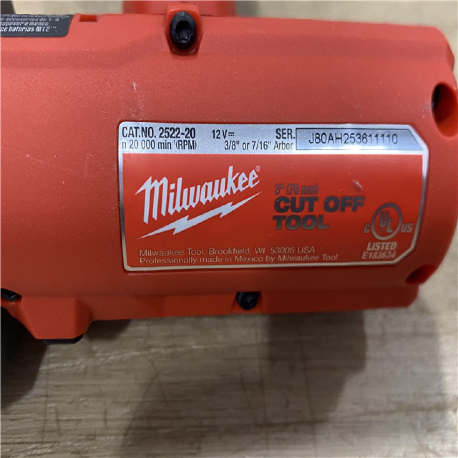AS-IS Milwaukee FUEL 12V Lithium-Ion Brushless Cordless 3 in. Cut Off Saw (Tool-Only)