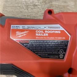 AS-IS Milwaukee FUEL 18-Volt Lithium-Ion Brushless Cordless Coil Roofing Nailer (Tool Only)