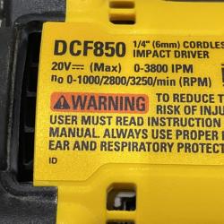 AS-IS DEWALT ATOMIC 20V MAX Lithium-Ion Cordless 1/4 in. Brushless Impact Driver Kit