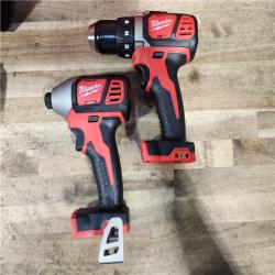 HOUSTON LOCATION - AS-IS Milwaukee 18V Lithium-Ion Cordless Drill Driver/Impact Driver Combo Kit