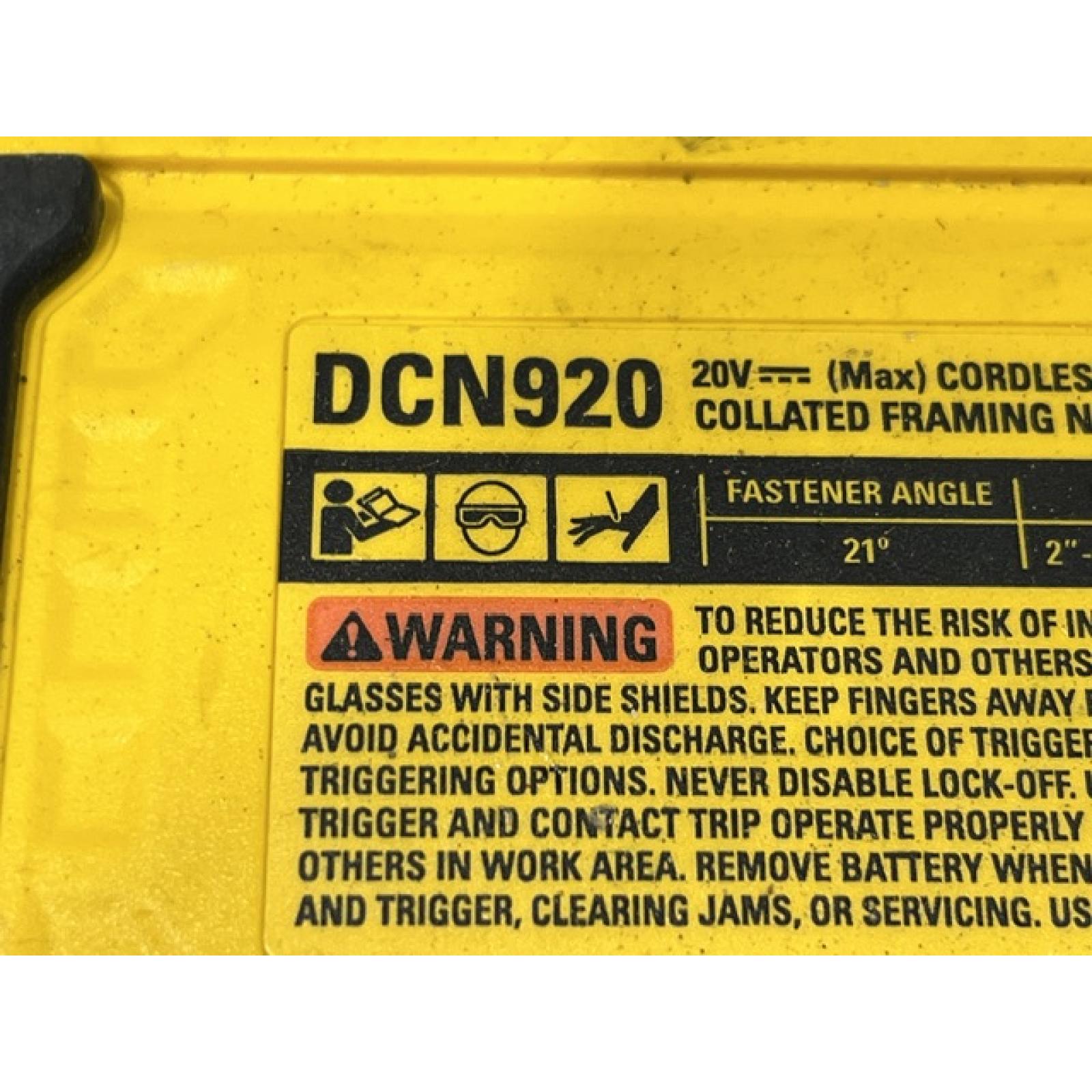 AS-IS DEWALT 20-Volt 21° Cordless Framing Nailer (Tool-Only)