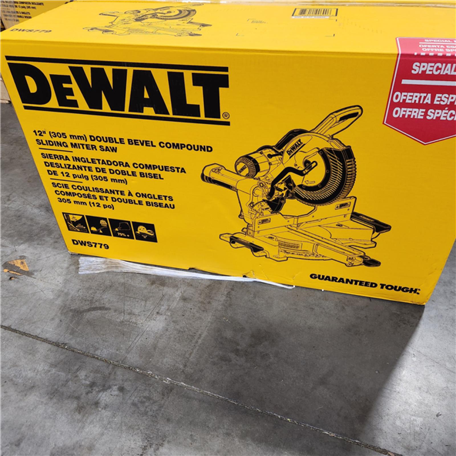NEW- DeWalt 15 Amps 12 in. Corded Dual-Bevel Sliding Compound Miter Saw