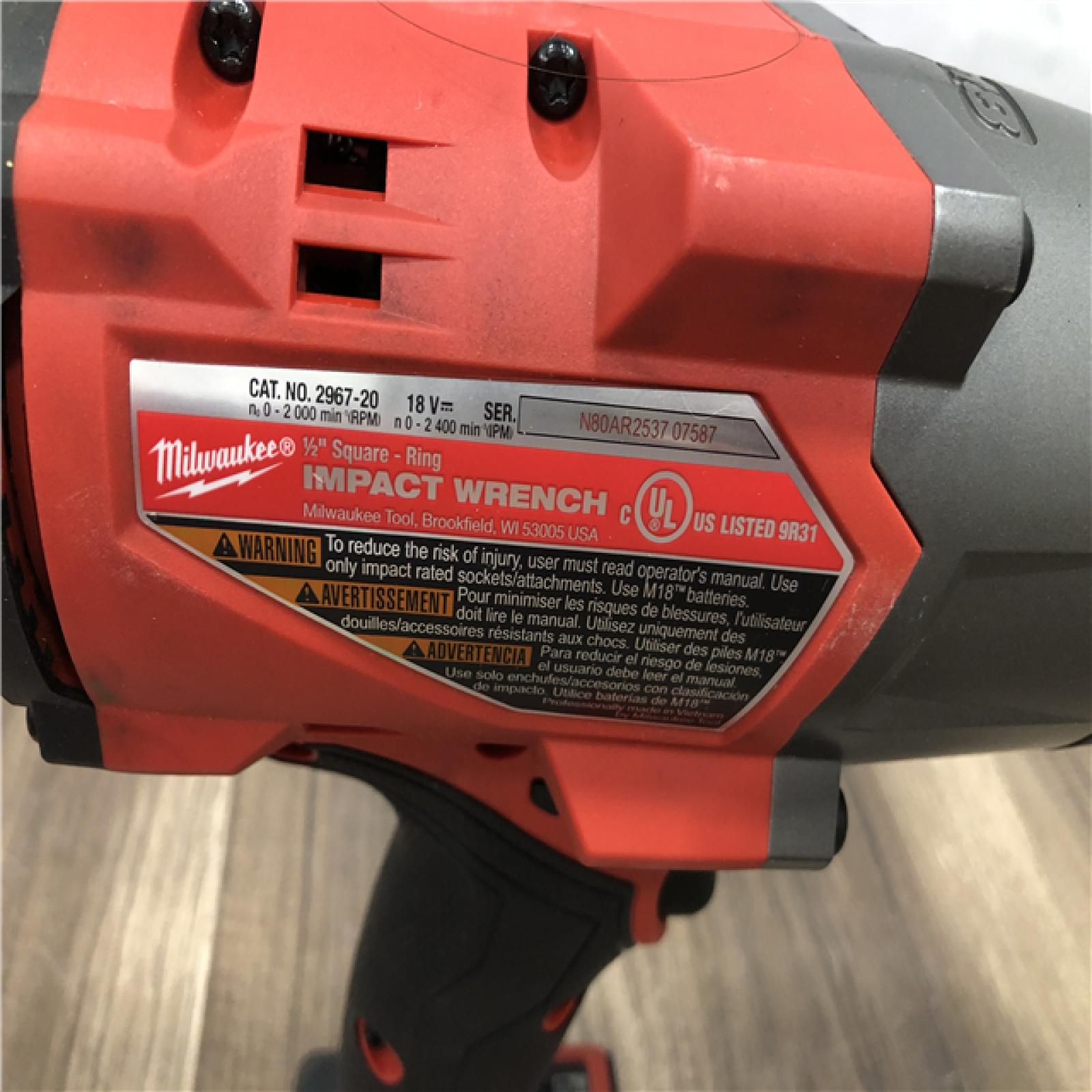 AS-IS Milwaukee FUEL 18V Lithium-Ion Brushless Cordless 1/2 in. Impact Wrench with Friction Ring (Tool-Only)