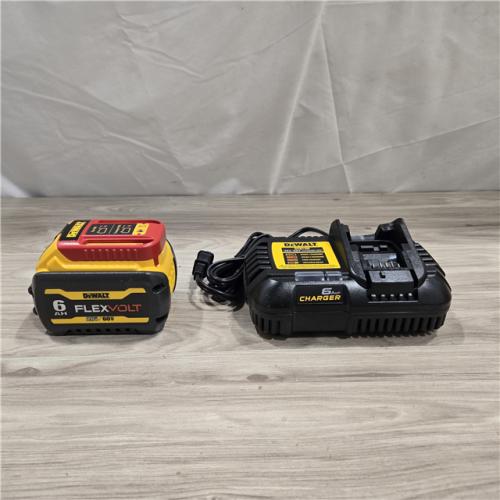 AS-IS DEWALT FLEXVOLT 20V/60V MAX Lithium-Ion 6.0Ah Battery Pack with 6 Amp Output Charger