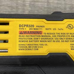 AS-IS DEWALT 20V MAX Cordless Battery Powered Pruner Kit